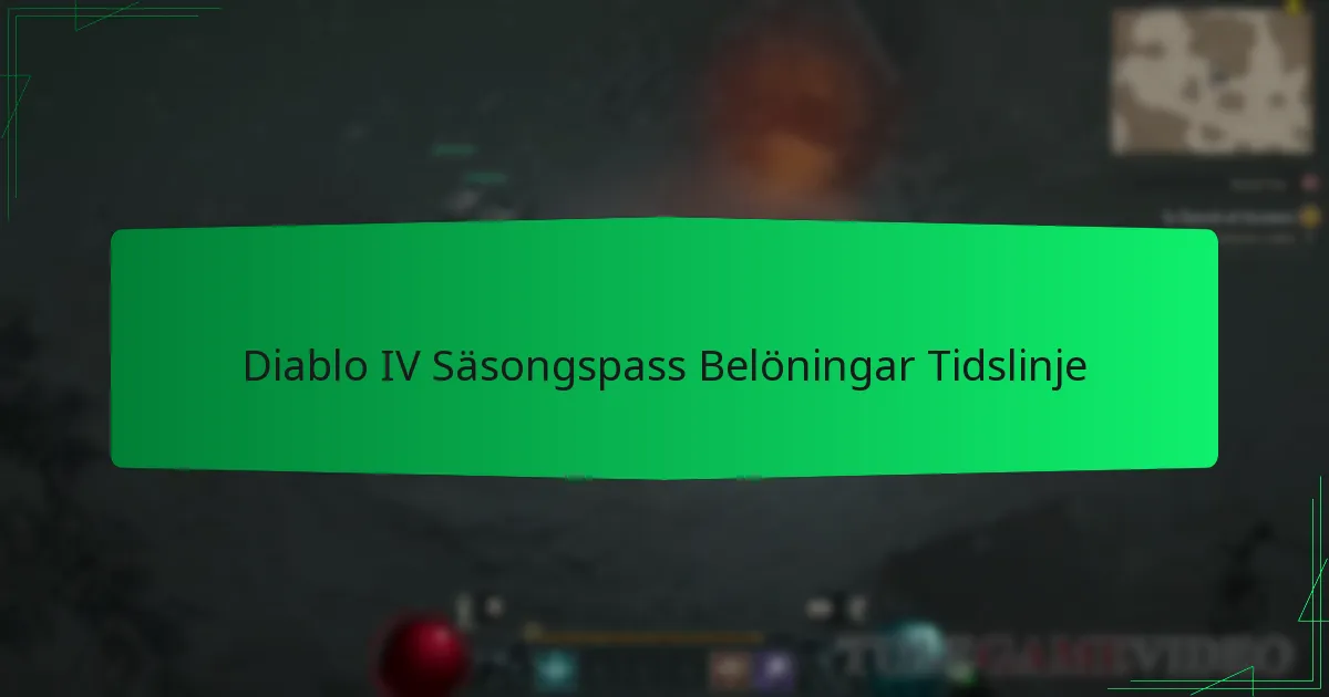 Diablo IV Säsongspass Belöningar Tidslinje