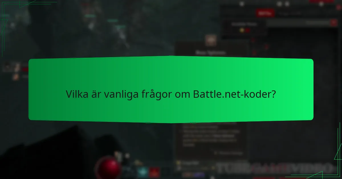 Vilka är vanliga frågor om Battle.net-koder?