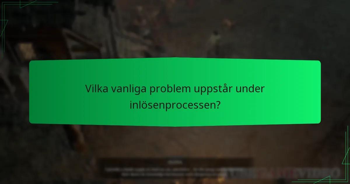 Vilka vanliga problem uppstår under inlösenprocessen?